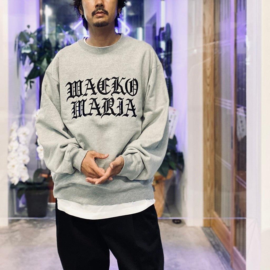 HEAVY WEIGHT CREW NECK SWEAT SHIRT #GRAY [25FW-WMC-SS05]_WACKO