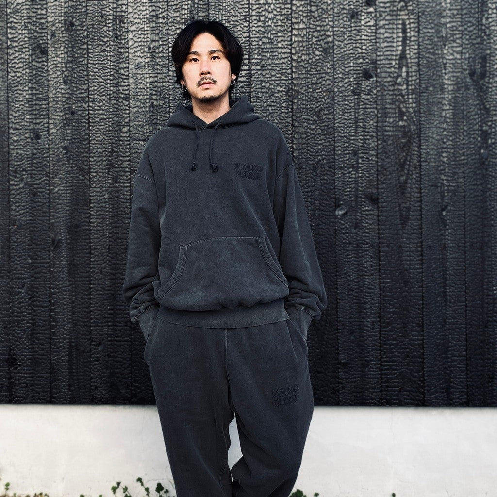 WASHED MIDDLE WEIGHT PULLOVER HOODED SWEAT SHIRT #GRAY [26SS-WMC-SS05]