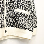 LEOPARD JACQUARD CARDIGAN ( TYPE-1 ) #WHITE [26SS-WMK-KN14]