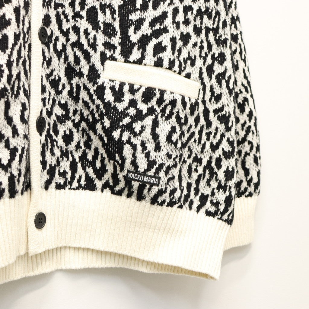 LEOPARD JACQUARD CARDIGAN ( TYPE-1 ) #WHITE [26SS-WMK-KN14]