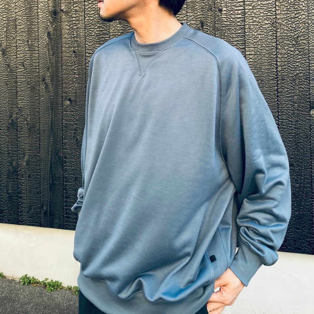 TECH SWEAT CREW FREEDOM SLEEVE #SMOKE BLUE [BE-50026]