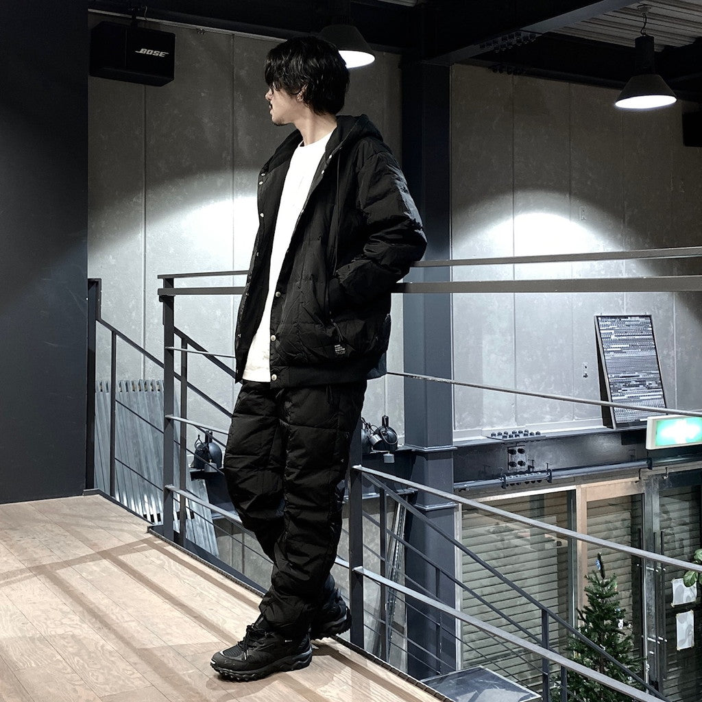 SC FRONT BUTTON DOWN HOODIE #BLACK [TAION-106SCB]