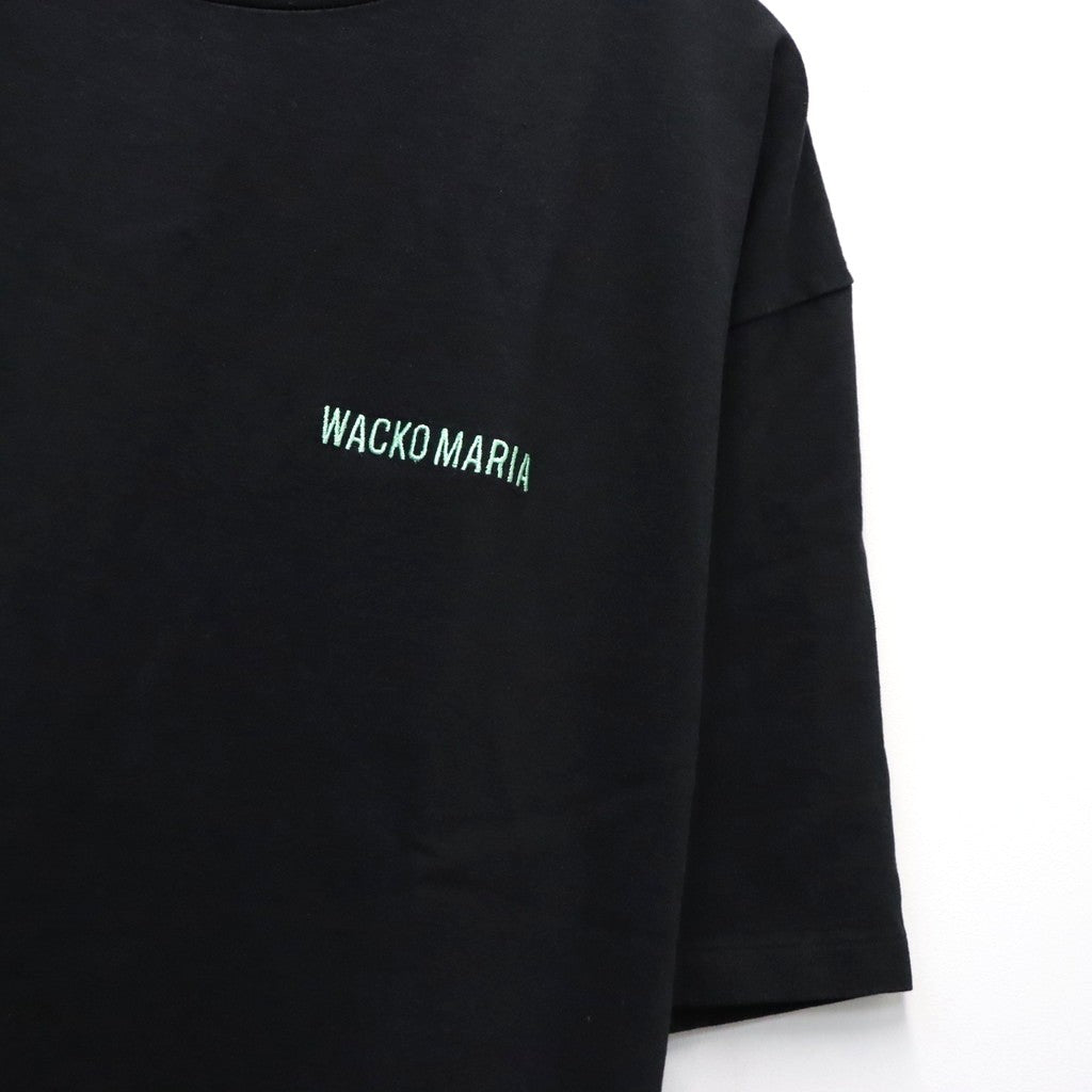WASHED HEAVY WEIGHT CREW NECK T-SHIRT ( TYPE-5 ) #BLACK/GREEN [26FWE-WMT-WT05]