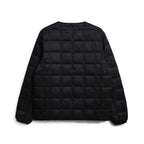 CREW NECK W-ZIP DOWN JKT #BLACK [TAION-104WZ]