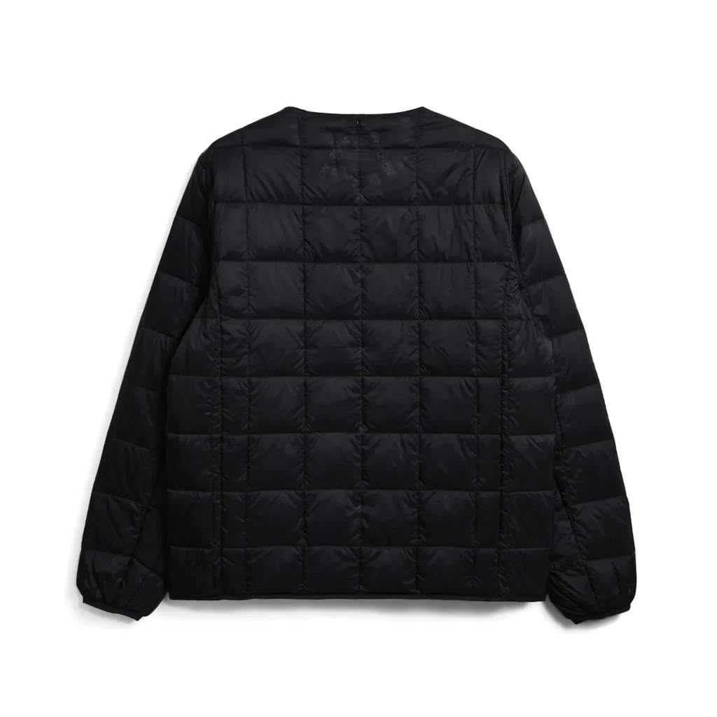 CREW NECK W-ZIP DOWN JKT #BLACK [TAION-104WZ]