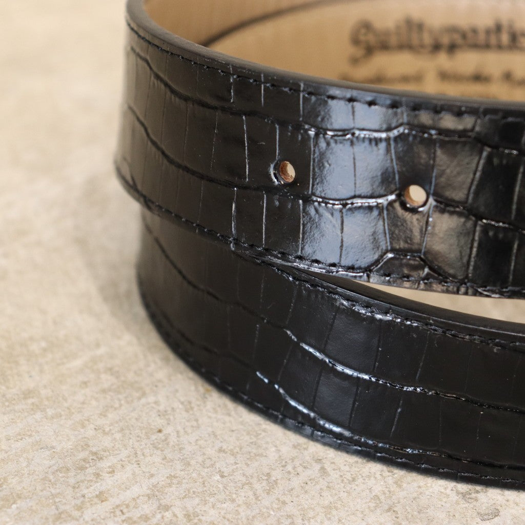 LEATHER BELT ( TYPE-1 ) #BLACK [WMGP-BL03]