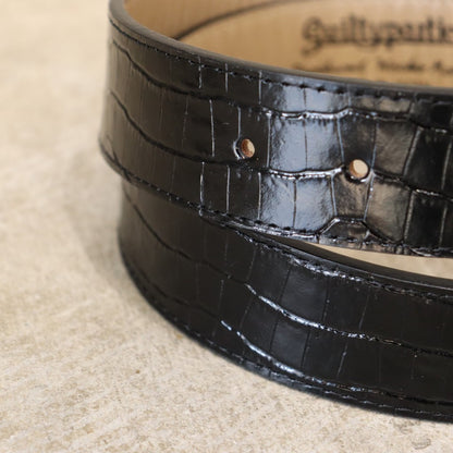 LEATHER BELT ( TYPE-1 ) #BLACK [WMGP-BL03]