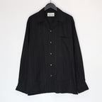 KASURI OPEN COLLAR SHIRT L/S #BLACK [25SSE-WMS-OC03]