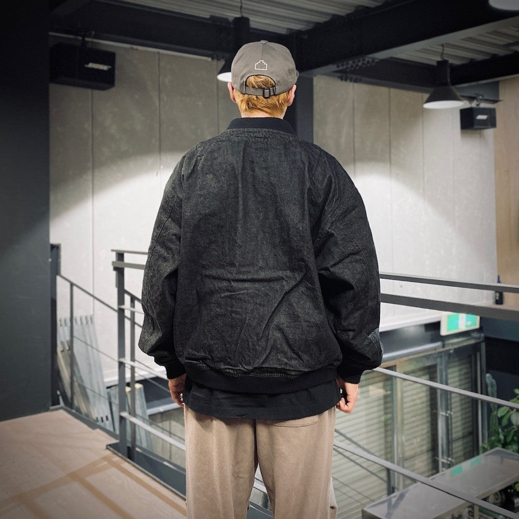 DBL FLAP ZIP JACKET #BLACK [CES27JK06]