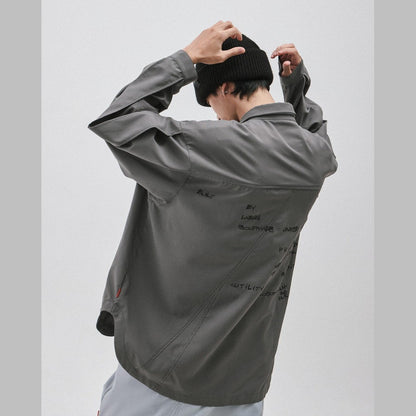 「MA-Z3」 Mode Architekt Embroidered Shirt #IRON [GOOPI-24AW-OCT-01]