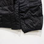 CREW NECK W-ZIP DOWN JKT #BLACK [TAION-104WZ]