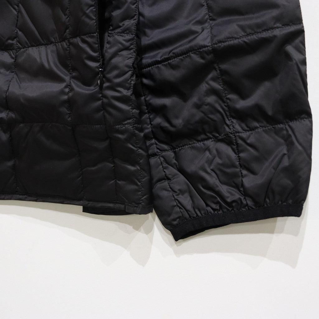 CREW NECK W-ZIP DOWN JKT #BLACK [TAION-104WZ]