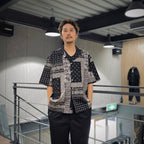 Tadanori Yokoo | Skull BANDANA S/S SHIRTS #BLACK [BV-SH2540110]