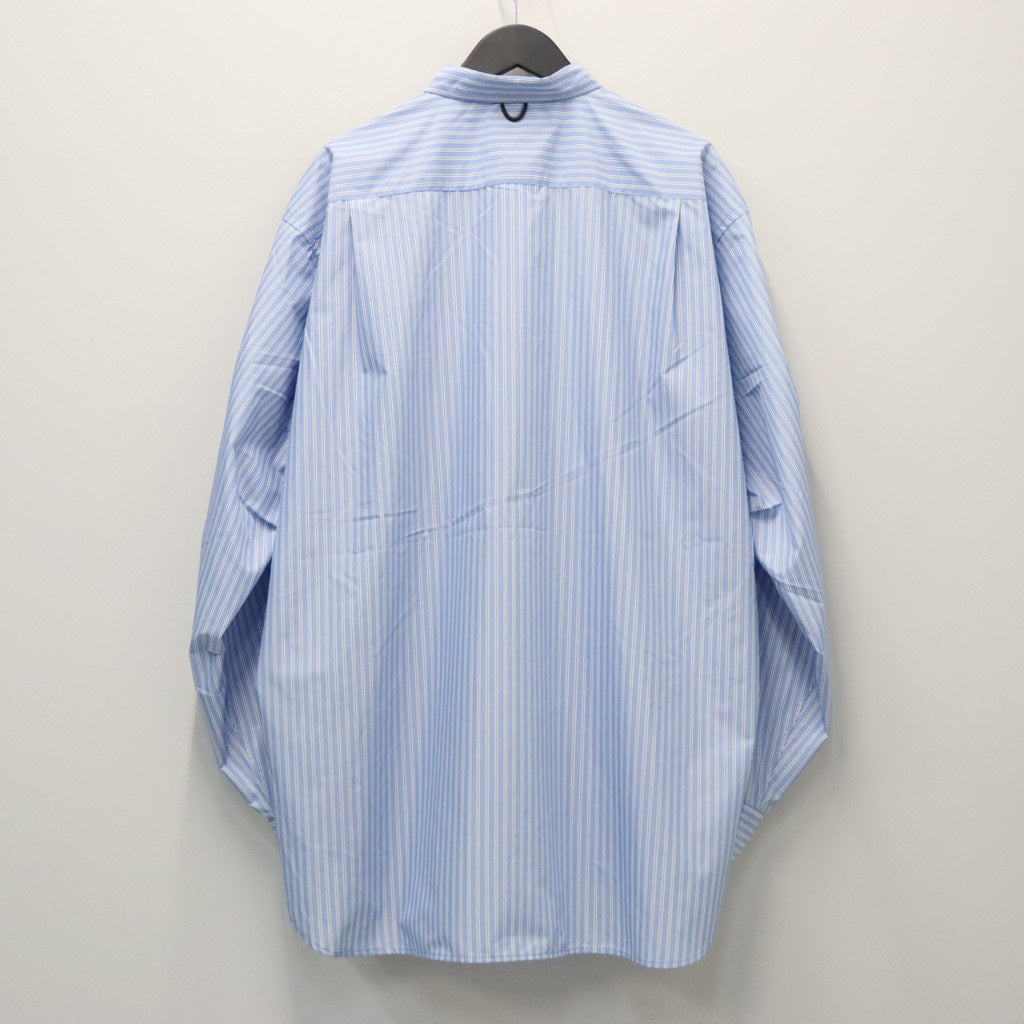 TECH REGULAR COLLAR SHIRT L/S STRIPE #SAX [BE-83026W