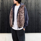 WILD THINGS | LEOPARD FUR HAPPY VEST ( TYPE-2 ) #L-PINK [26FW-WMO-WT06]