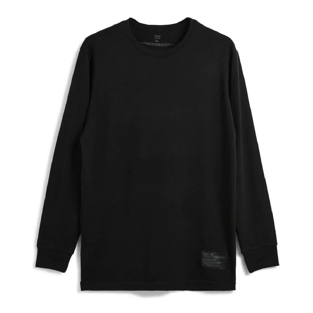 MERINO WOOL UNDER WEAR LONG T-SHIRT (LONG SLEEVE) #BLACK [TAION-U03MWMT]