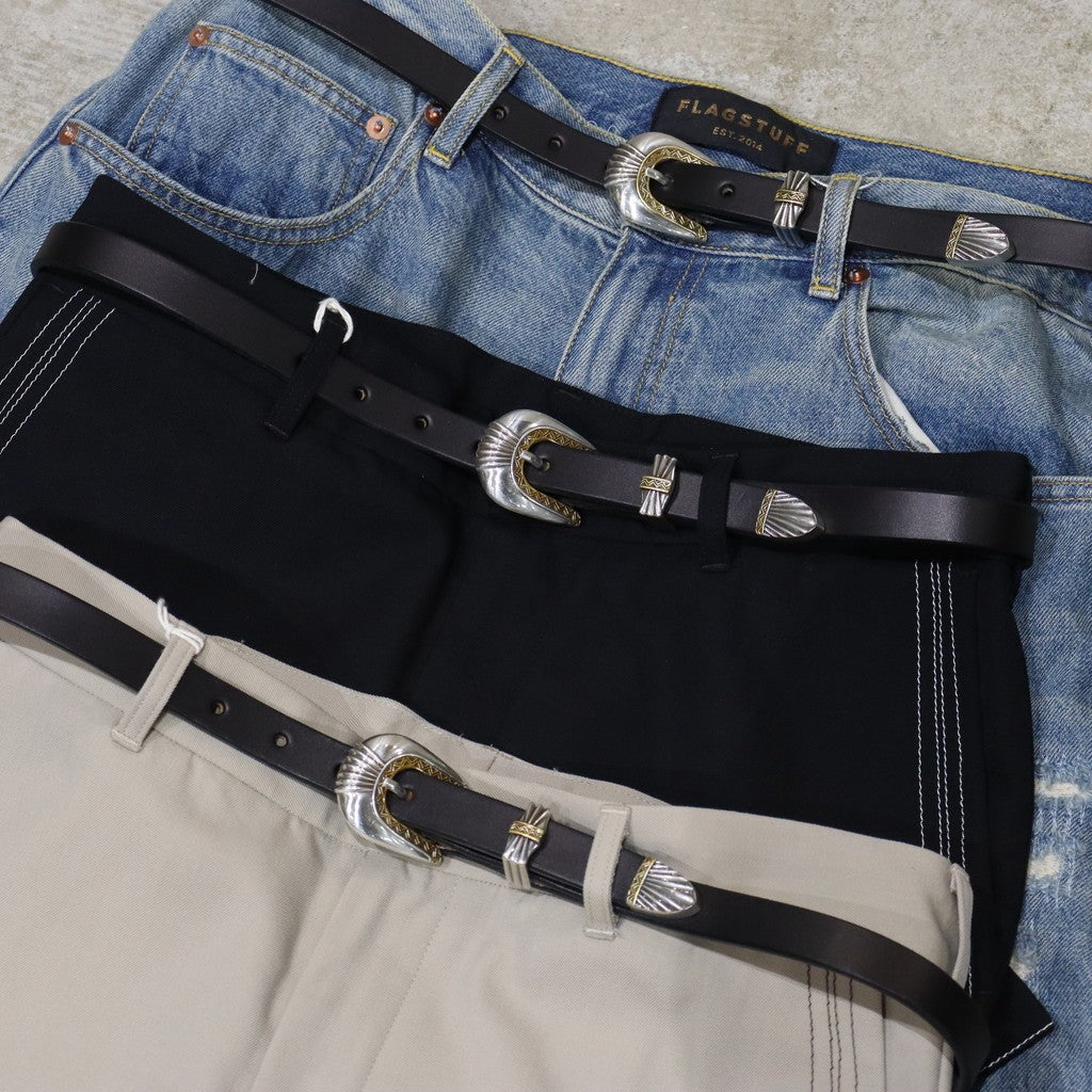MOON SHINE LEATHER | Del Rio Buckle Belt #BLACK [MSL-BELT-001