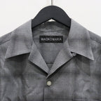 OMBRE CHECK OPEN COLLAR SHIRT S/S ( TYPE-3 ) #GRAY [25SS-WMS-OC20]