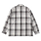 格紋法蘭絨襯衫 #灰×白 [BW252-CFS]