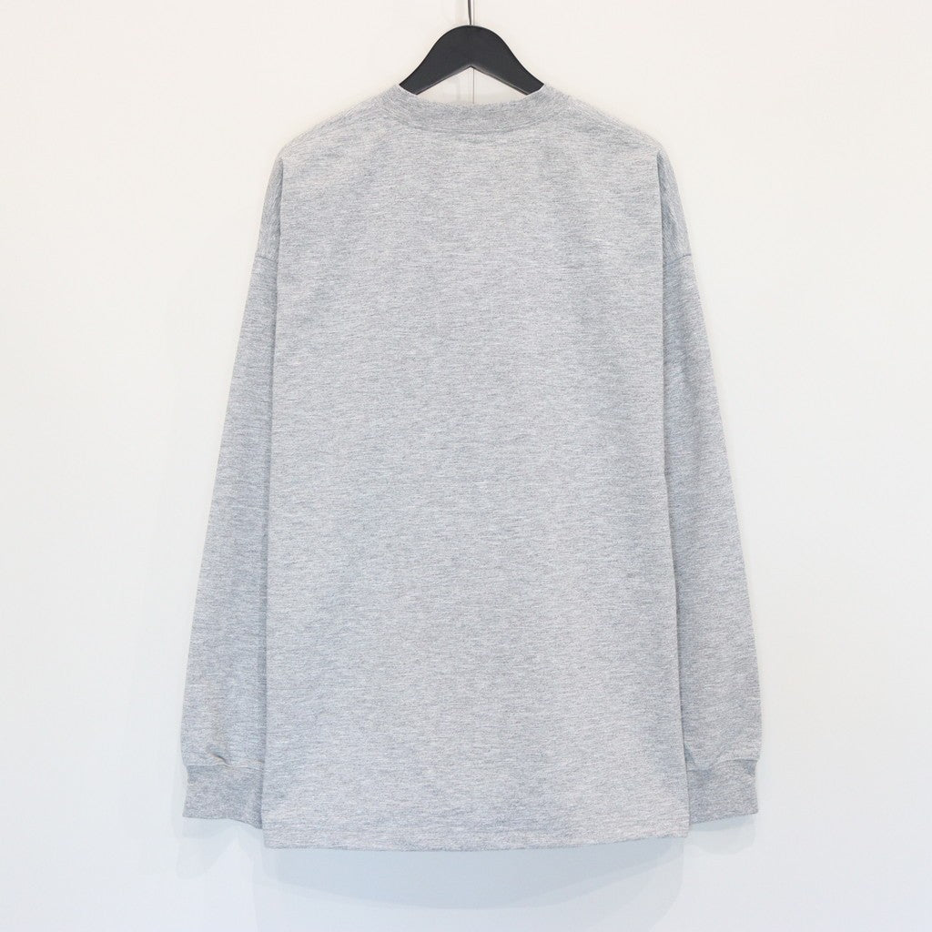 TECH DRAWSTRING TEE L/S #HEATHER GRAY [BE-31025W]