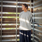 TECH DRAWSTRING TEE L/S #HEATHER GRAY [BE-31025W]