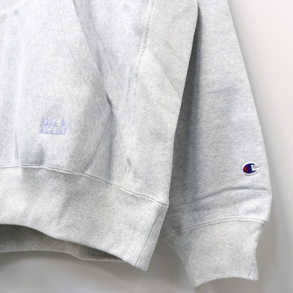 CHAMPION | REVERSE WEAVE PULLOVER HOODED SWEAT SHIRT ( TYPE-1 ) #SILVER GRAY [26FW-WMC-CP02]