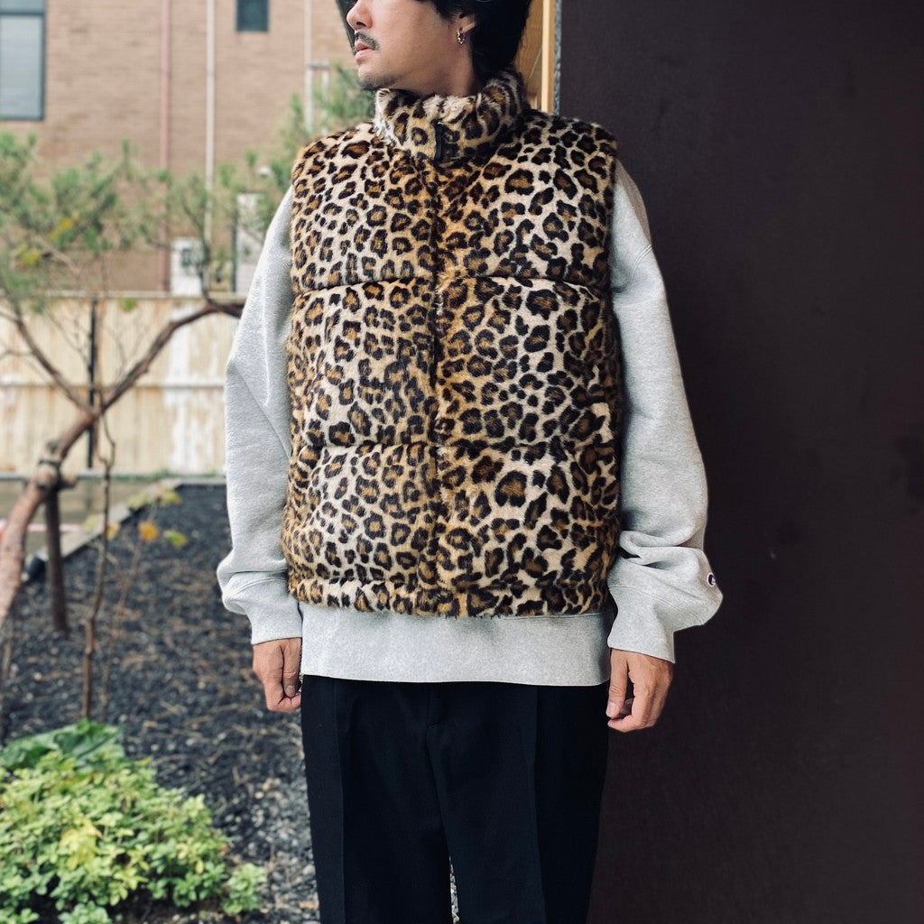 NANGA | LEOPARD FUR DOWN VEST #BEIGE [26FW-WMO-NA06]