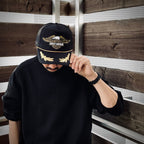 哈雷戴維森 | 尖叫鷹彎簷貼片帽 #黑色/金色 [HD25SS-CAP-01]