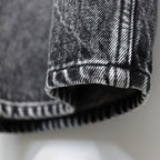 DENIM BAGGY PANTS #BLACK CHEMICAL [GH5S013D]