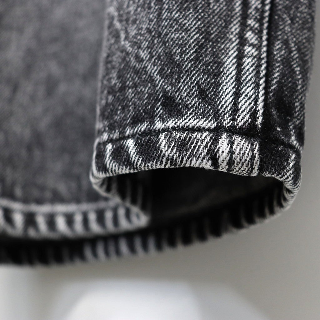 DENIM BAGGY PANTS #BLACK CHEMICAL [GH5S013D]