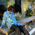 清酒長袖襯衫#藍色 [202352]