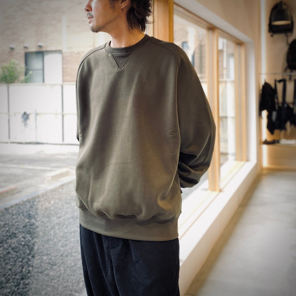 TECH SWEAT CREW FREEDOM SLEEVE #BROWNKAHKI [BE-51025W] – cocorozashi