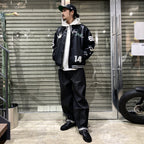 MAJESTIC | VARSITY JACKET #BLACK [23AW-FS-02/FS1281]