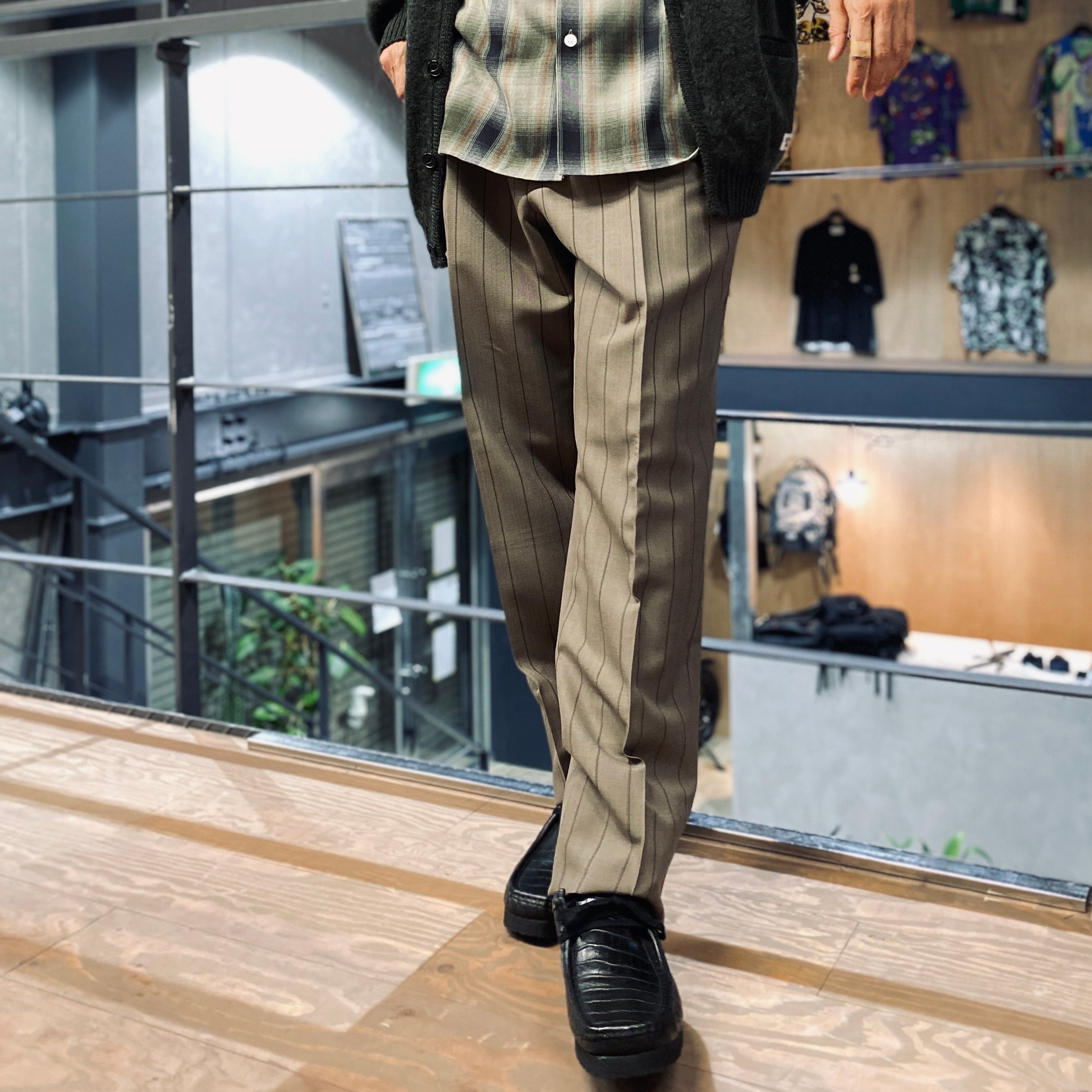 PLEATED TROUSERS -TYPE 2- #GRAY [23FW-WMP-TR23]_WACKO MARIA