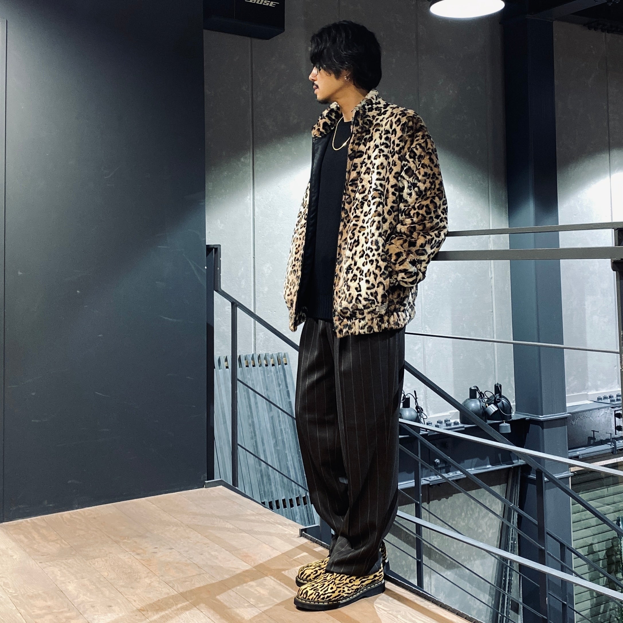 FUR LEOPARD TRACK JACKET #BEIGE [23FW-WMO-TJ04]