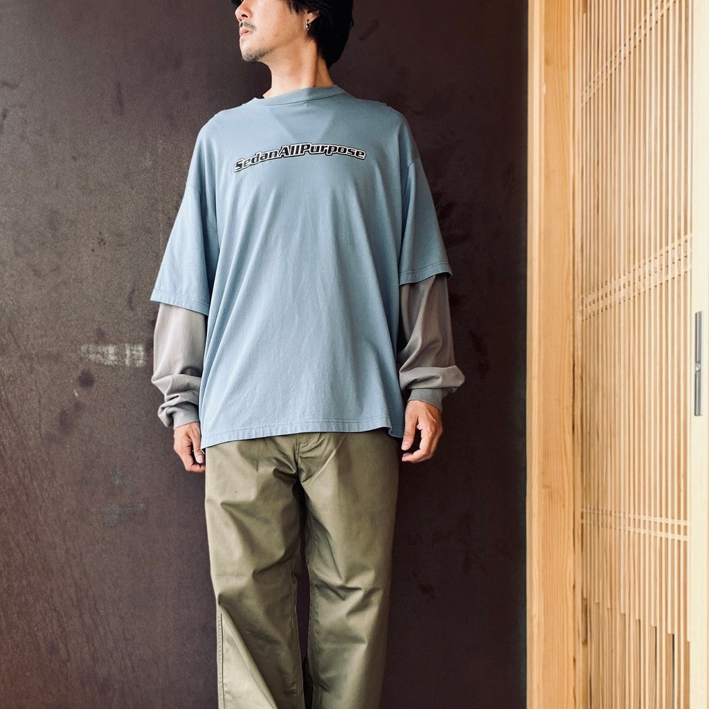 Skate Logo Layered L/S Tee #Slate x Grey [SD26S-CT05]
