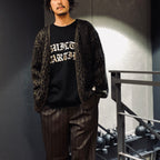 LEOPARD HEAVY MOHAIR CARDIGAN #KHAKI [23FW-WMK-KN15]