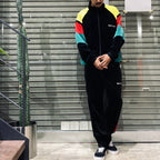 平絨運動褲#黑/綠 [23FW-WMO-TP06]