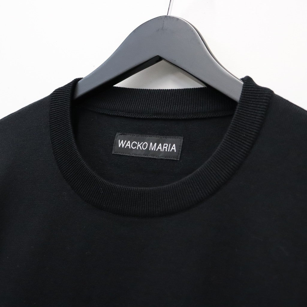 COTTON KNIT CREW NECK SWEATER ( TYPE-1 ) #BLACK [26FWE-WMK-KN01]