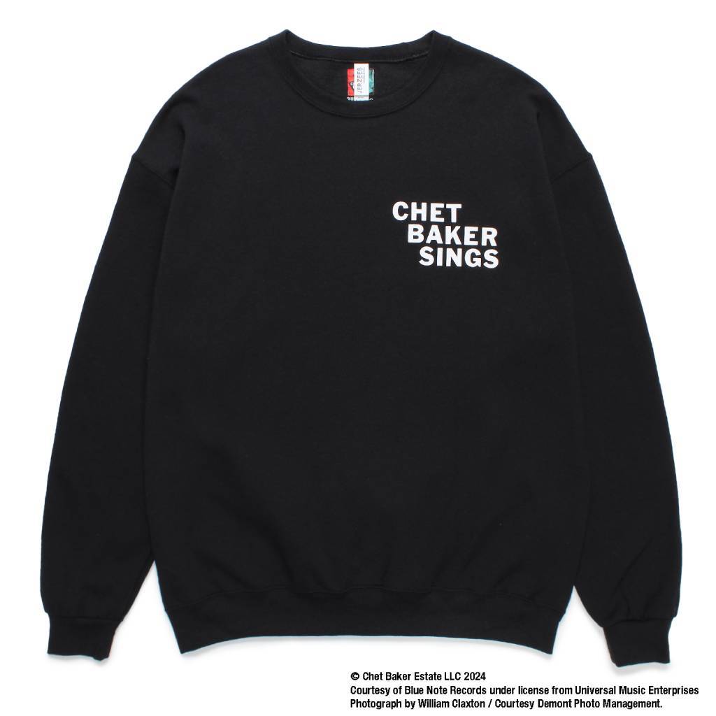 CHET BAKER | CREW NECK SWEAT SHIRT ( TYPE-2 ) #BLACK [CHETBAKER-WM-SS08]