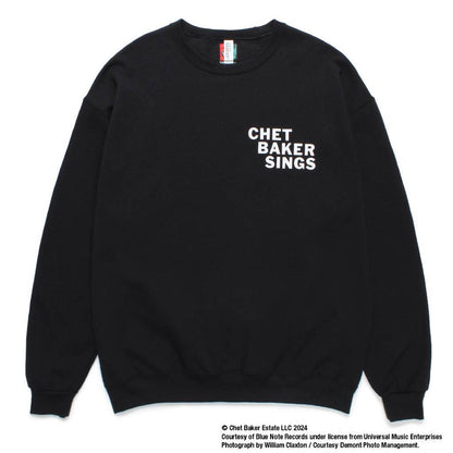 CHET BAKER | CREW NECK SWEAT SHIRT (TYPE-2) #BLACK [CHETBAKER-WM-SS08]