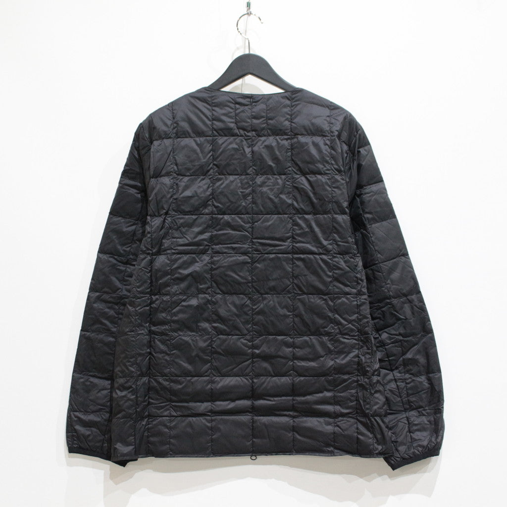 CREW NECK W-ZIP DOWN JKT #BLACK [TAION-104WZ]