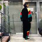 平絨運動褲#黑/綠 [23FW-WMO-TP06]