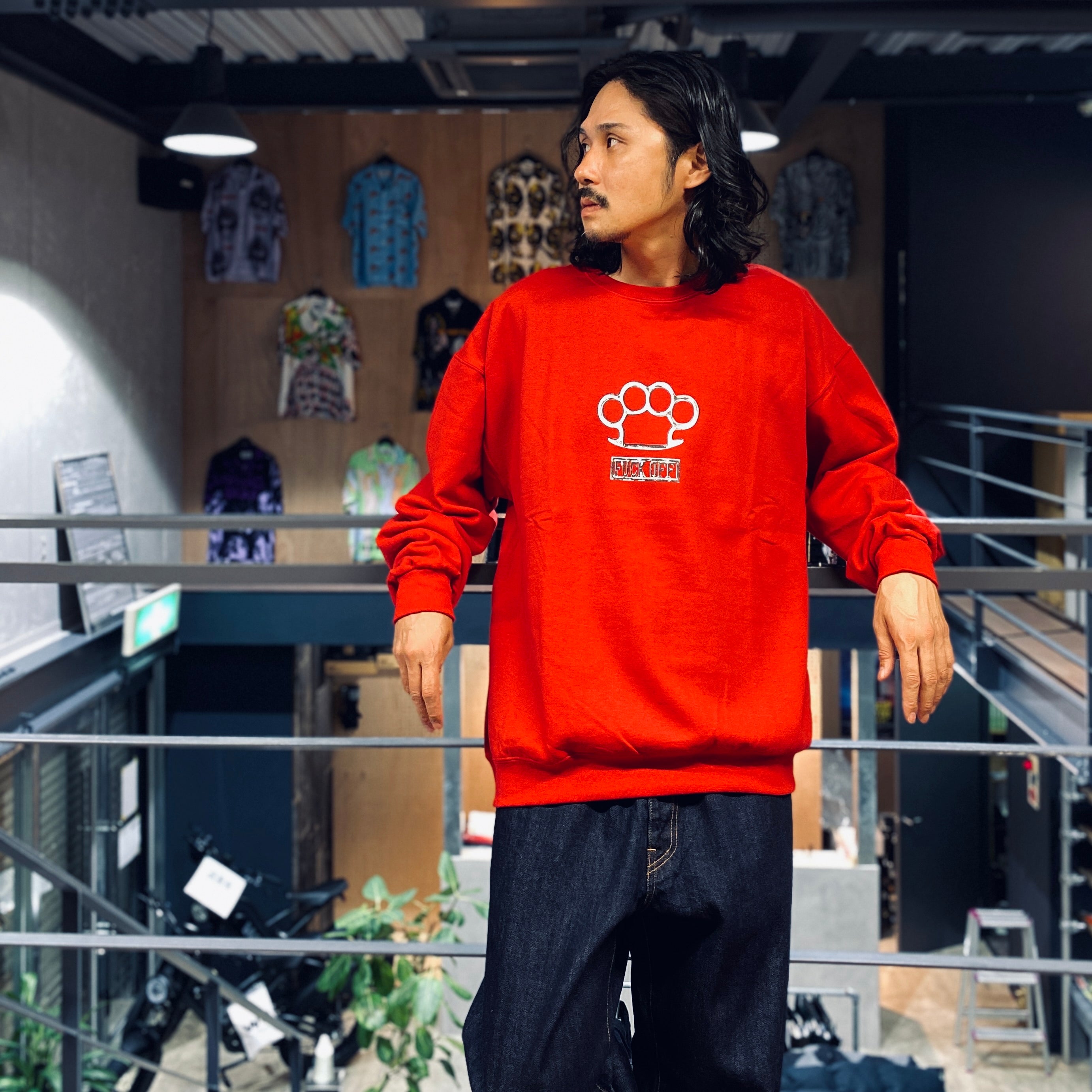 JOHNNY | 圓領運動衫#RED [JOHNNY-WM-SS01]