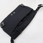 TEXTURED TWILL DRAWSTRING SACOCHE #BLACK [FTT36261B0005]