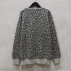 LEOPARD MOHAIR CARDIGAN #GRAY [24FW-WMK-KN12]