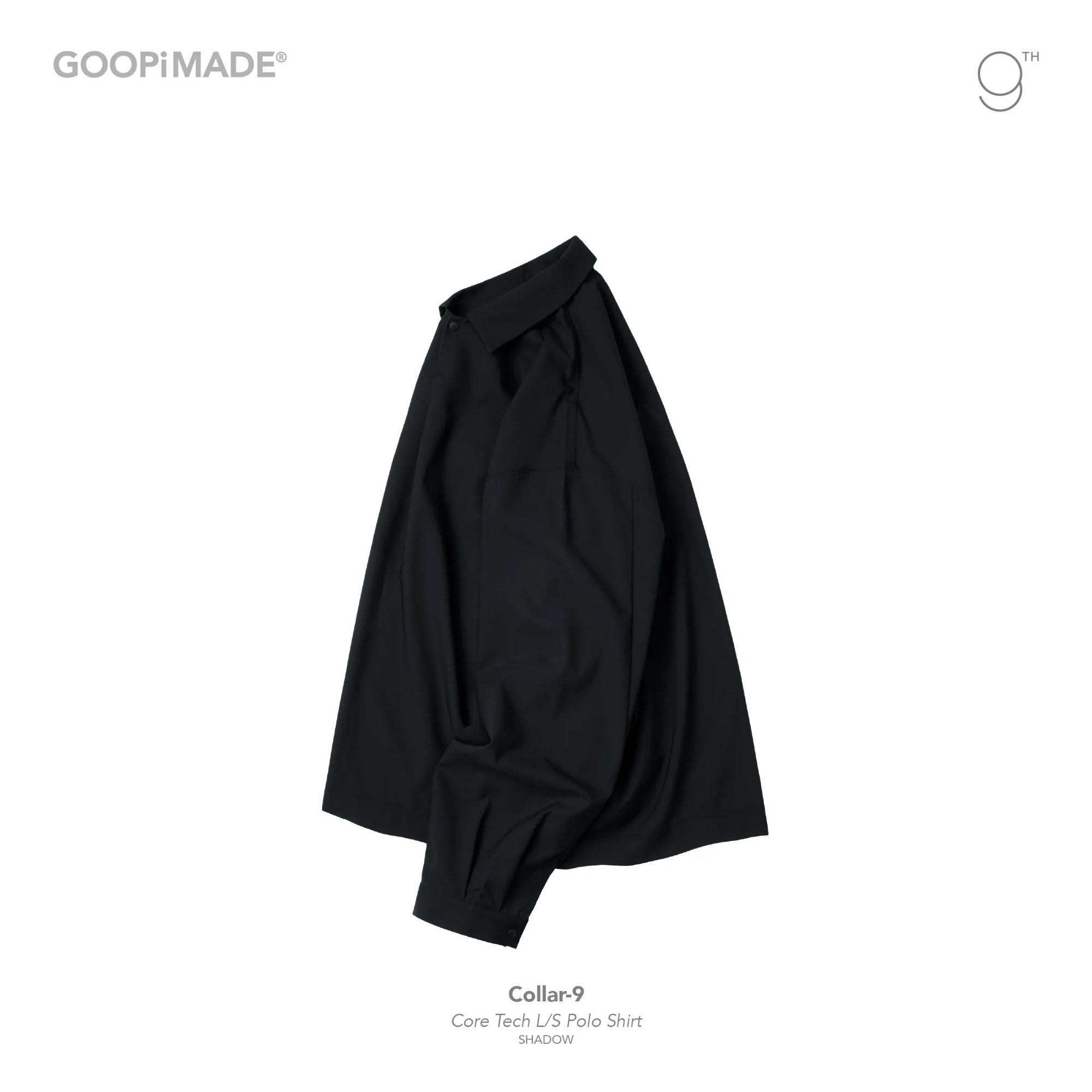 Collar-9 Core Tech 長袖 Polo 衫 #Shadow [GOOPI-25AW-OCT-03]