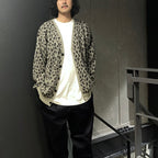LEOPARD MOHAIR CARDIGAN #GRAY [24FW-WMK-KN12]