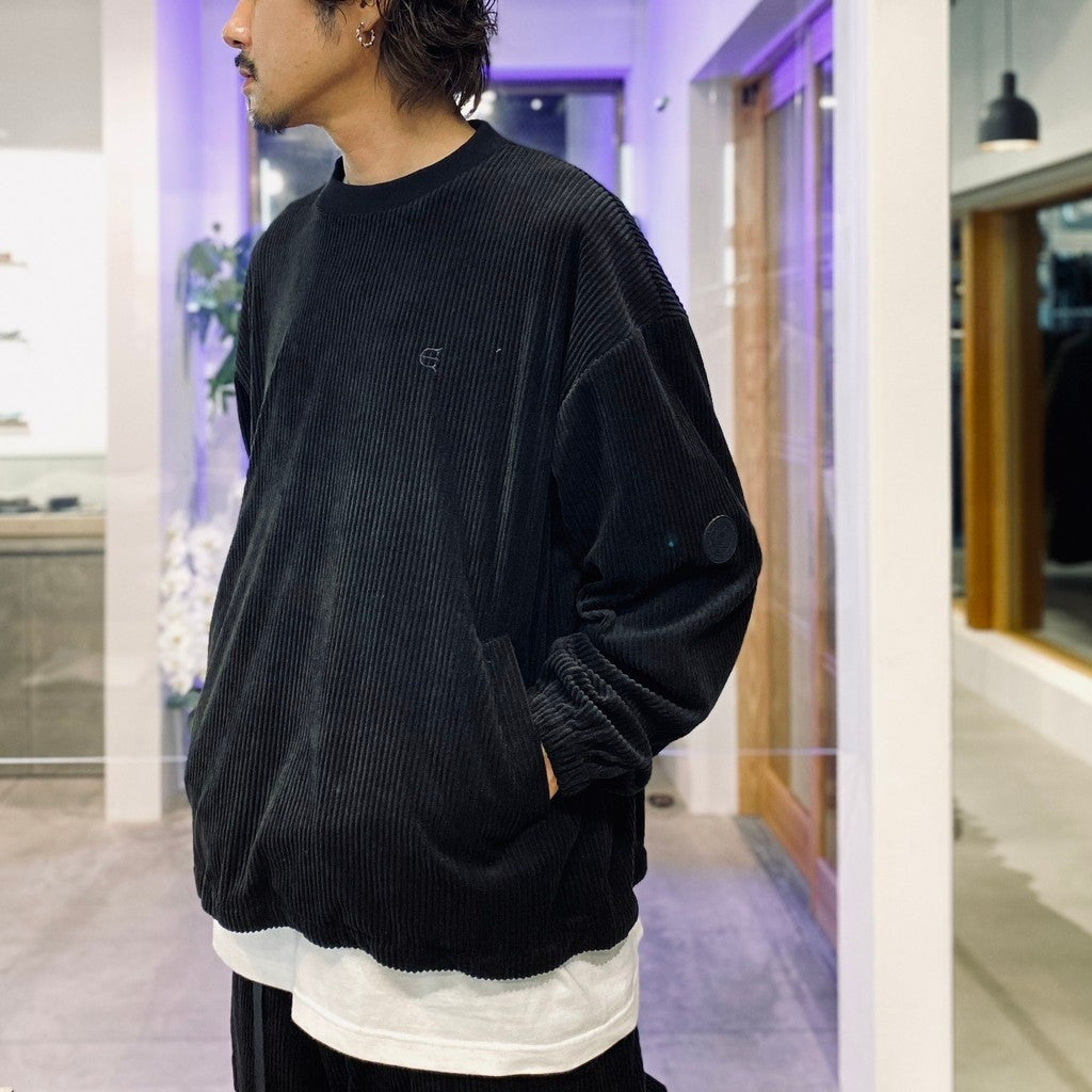 EQUALIZER CORD CREW SWEAT #Black [25FW_SW01]