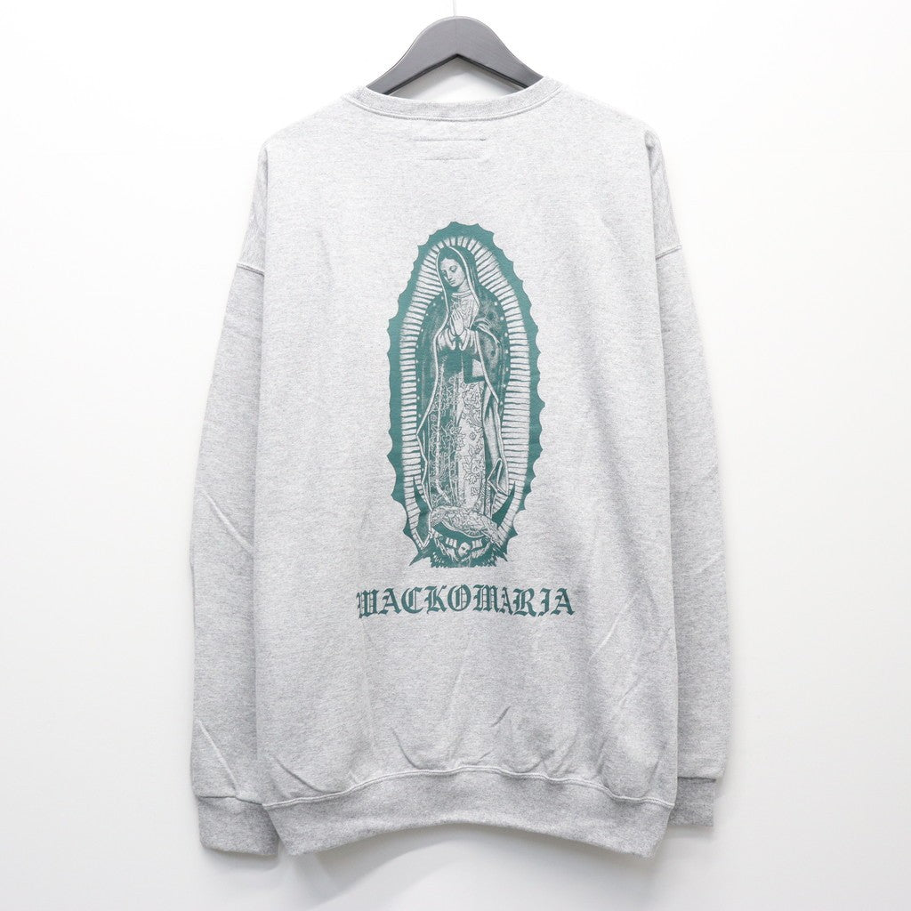 CREW NECK SWEAT SHIRT ( TYPE-2 ) #GRAY/GREEN [26SSE-WMC-SS07]